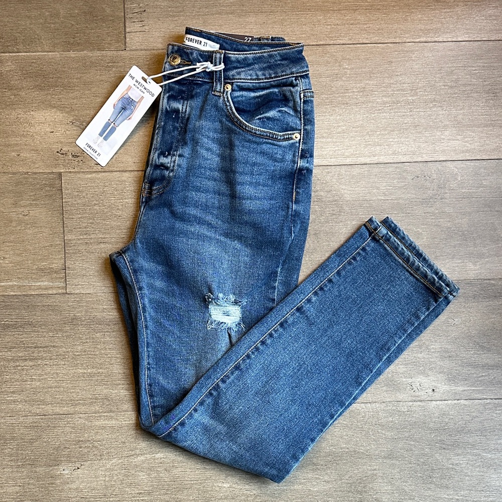 Forever 21 Dark Blue Mom Jeans